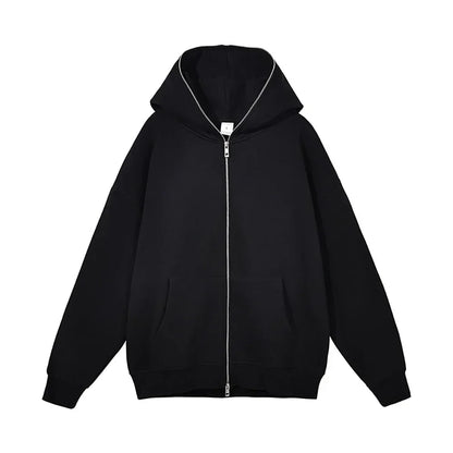 Men's and women's full zip hooded jackets zip hoodies casual cardigans streetwear hip-hop PVDY2K clothing spring fashion