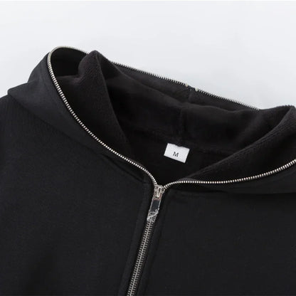 Men's and women's full zip hooded jackets zip hoodies casual cardigans streetwear hip-hop PVDY2K clothing spring fashion