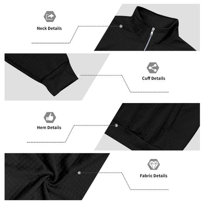 2025 Half-Zip Sweatshirt for Men, Autumn and Winter Jacquard Small Check Stand Collar Casual Pullover Fashion Men's Sweatshirt