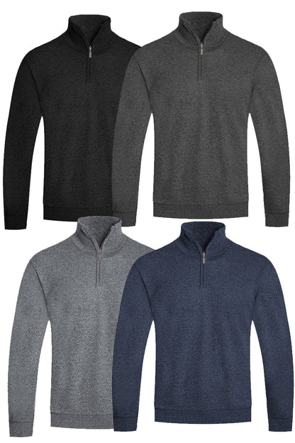 Solid Quarter Zip Sweater